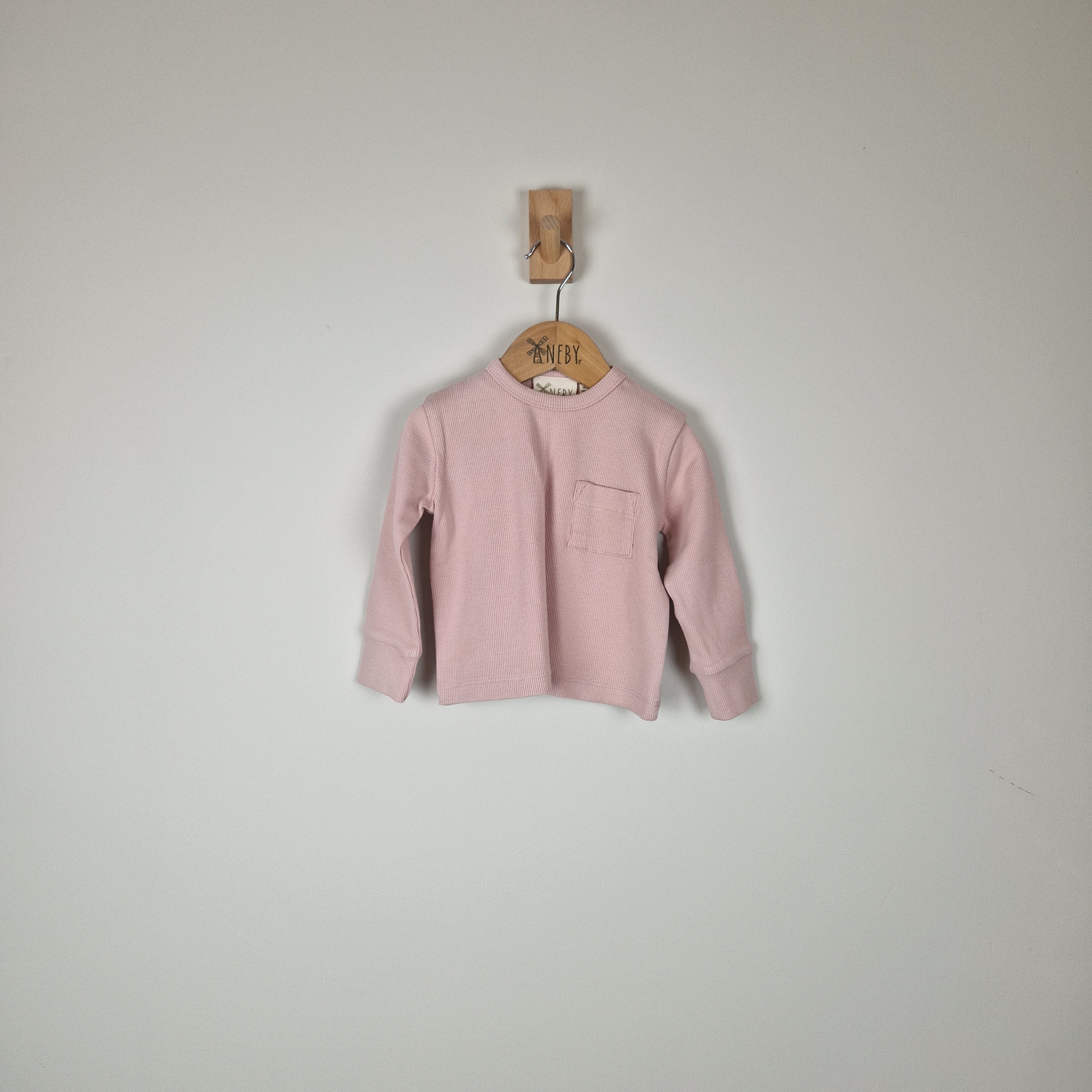 Sample Sale - Pink Kids Long Sleeve Ribbed T-Shirt