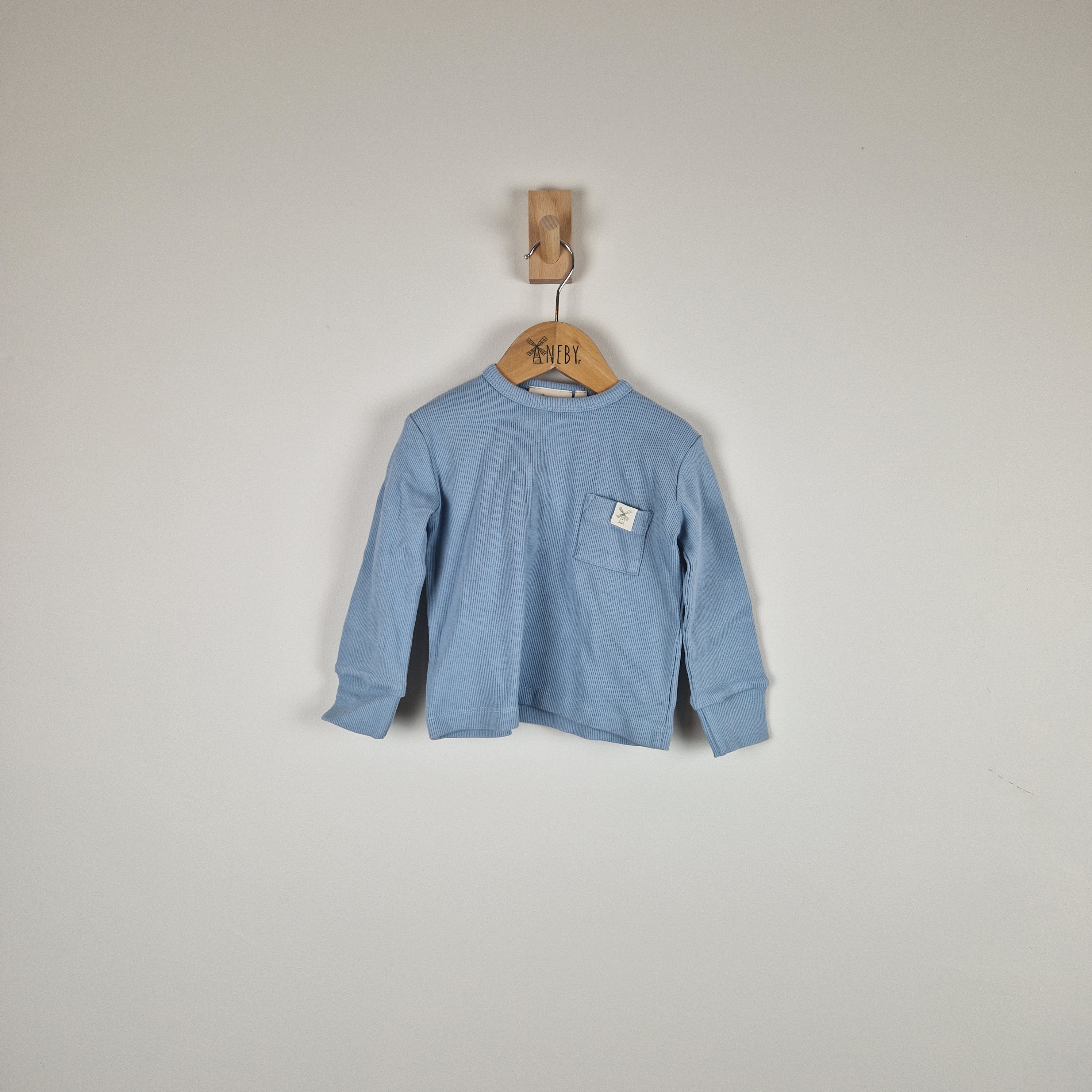 Sample Sale - Blue Kids Long Sleeve Ribbed T-Shirt