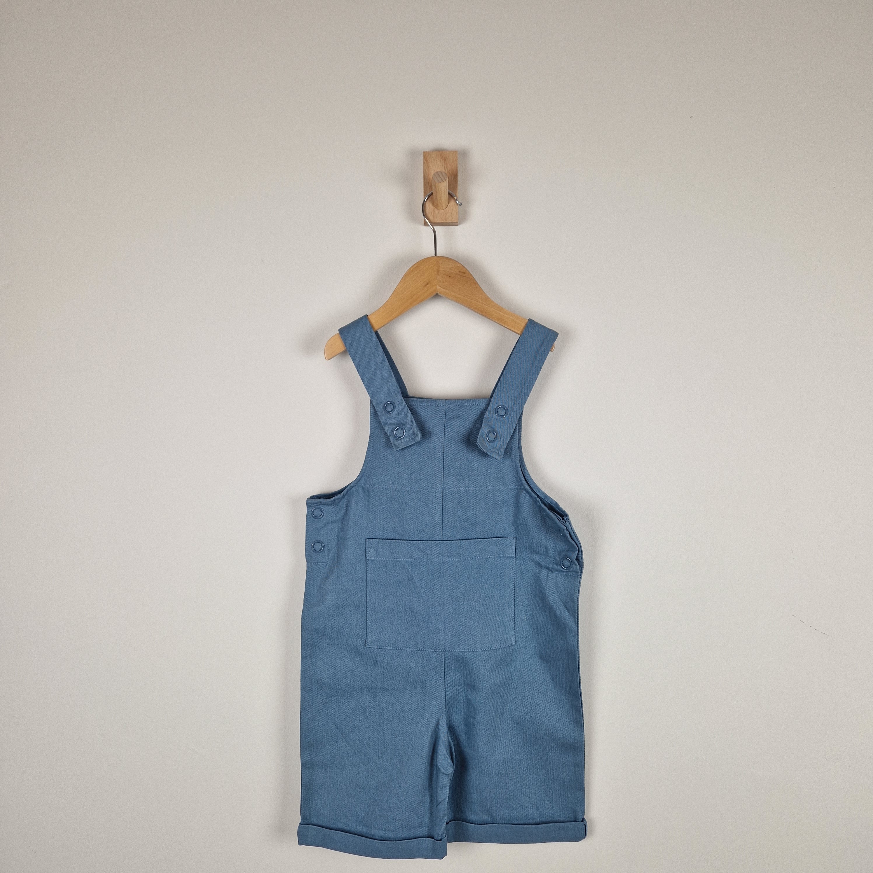Sample Sale - Blue Kids Cotton Dungaree Shorts