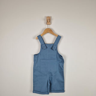 Sample Sale - Blue Kids Cotton Dungaree Shorts