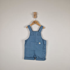 Sample Sale - Blue Kids Cotton Dungaree Shorts