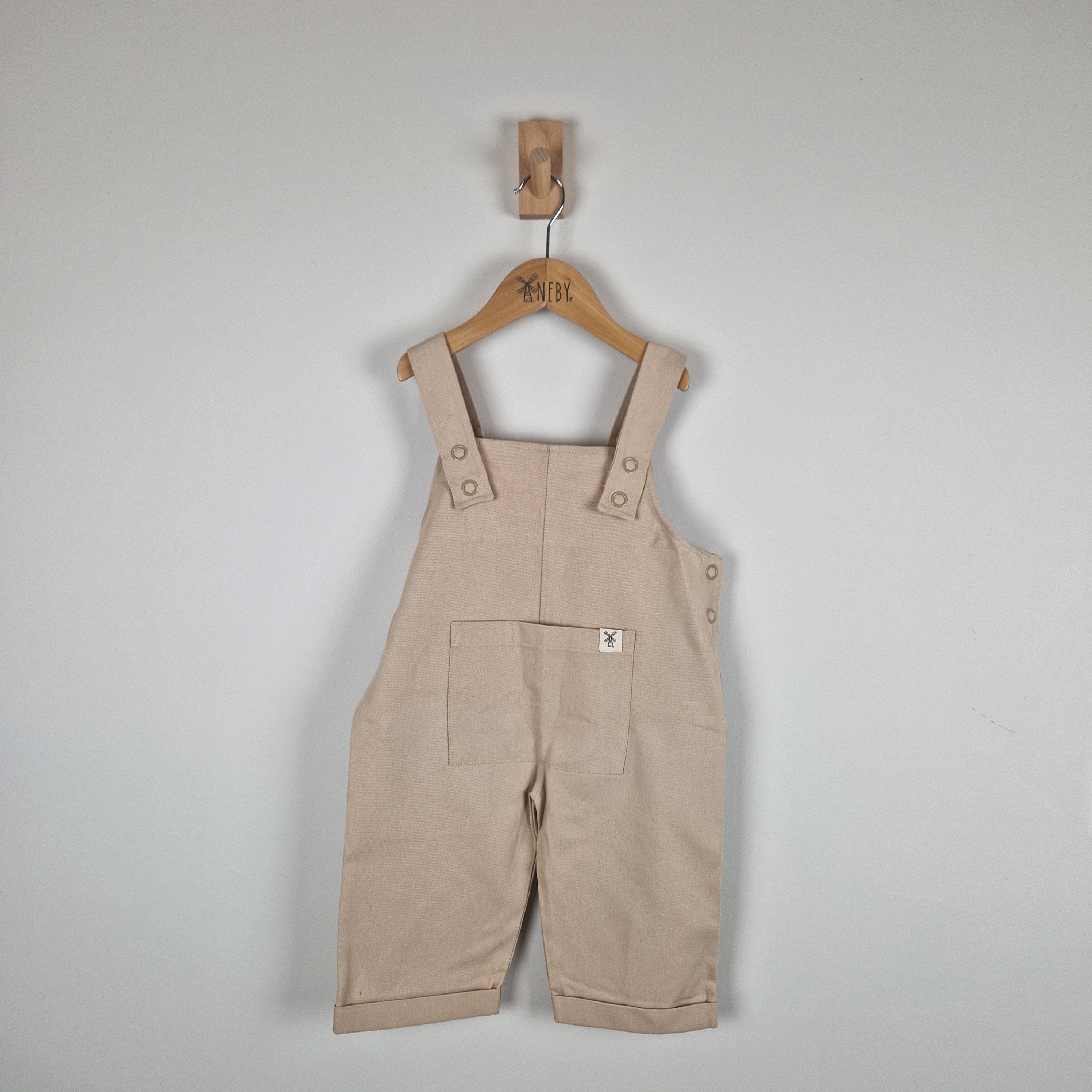 Sample Sale - Oat Kids Cotton Dungaree Shorts