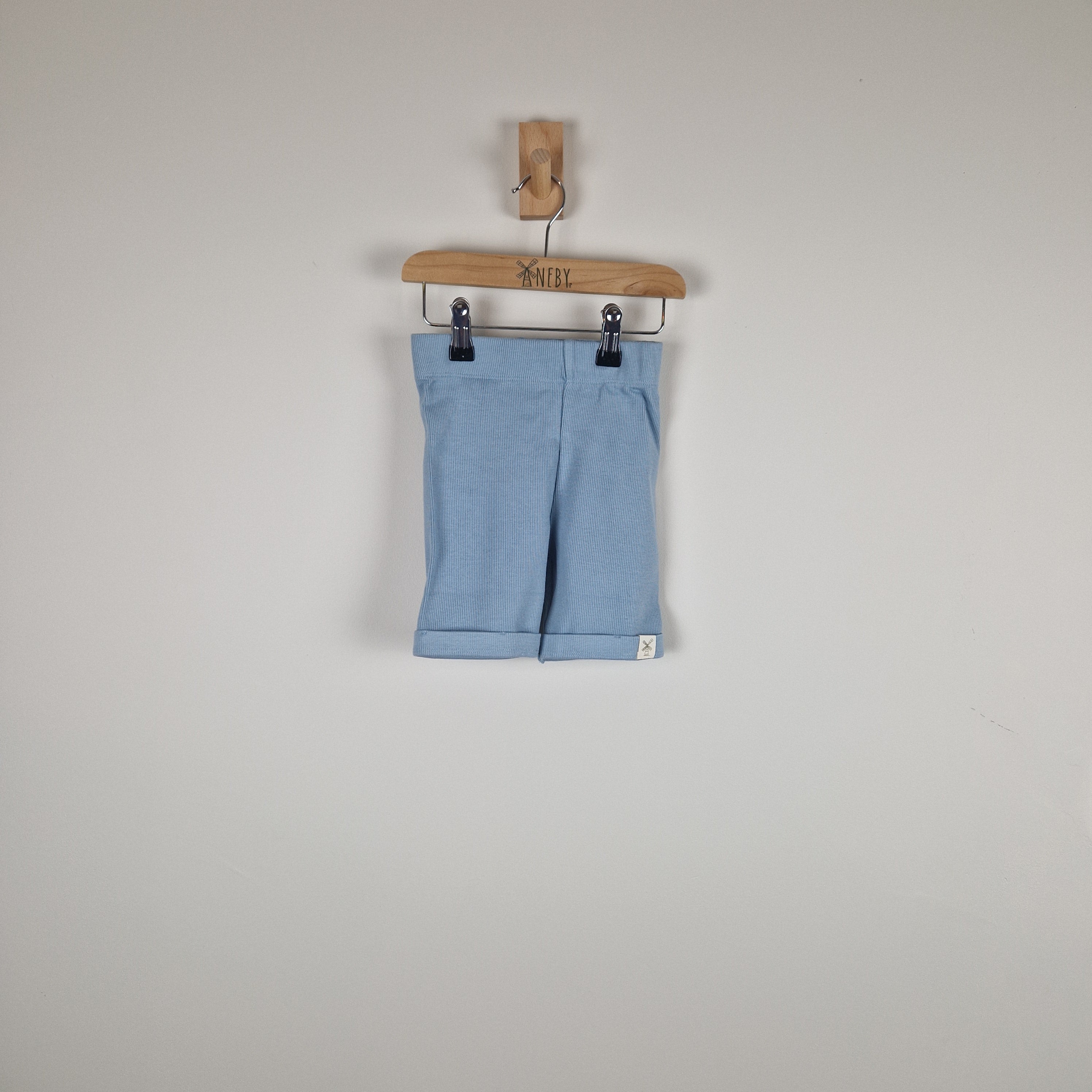 Sample Sale - Blue Kids Ribbed Organic Shorts