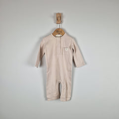 Sample Sale - Oat Baby Jumpsuit in Ribbed Cotton