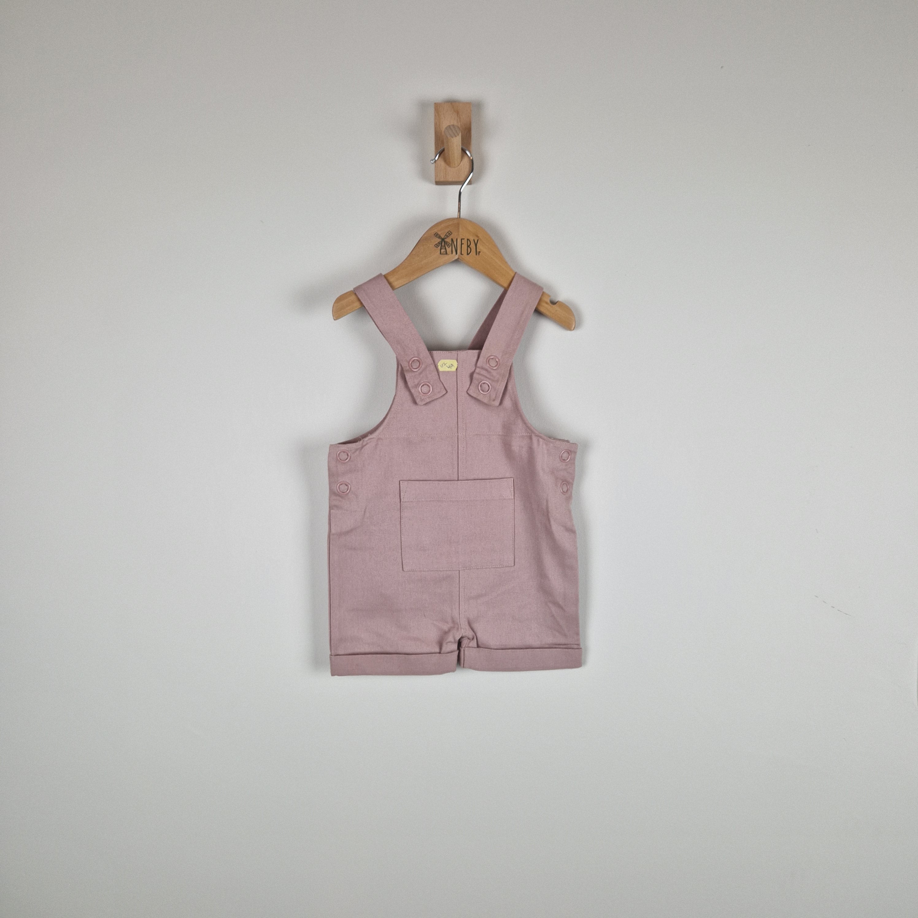 Sample Sale - Pink Kids Cotton Dungaree Shorts