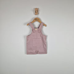 Sample Sale - Pink Kids Cotton Dungaree Shorts
