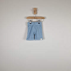 Sample Sale - Blue Kids Ribbed Organic Shorts