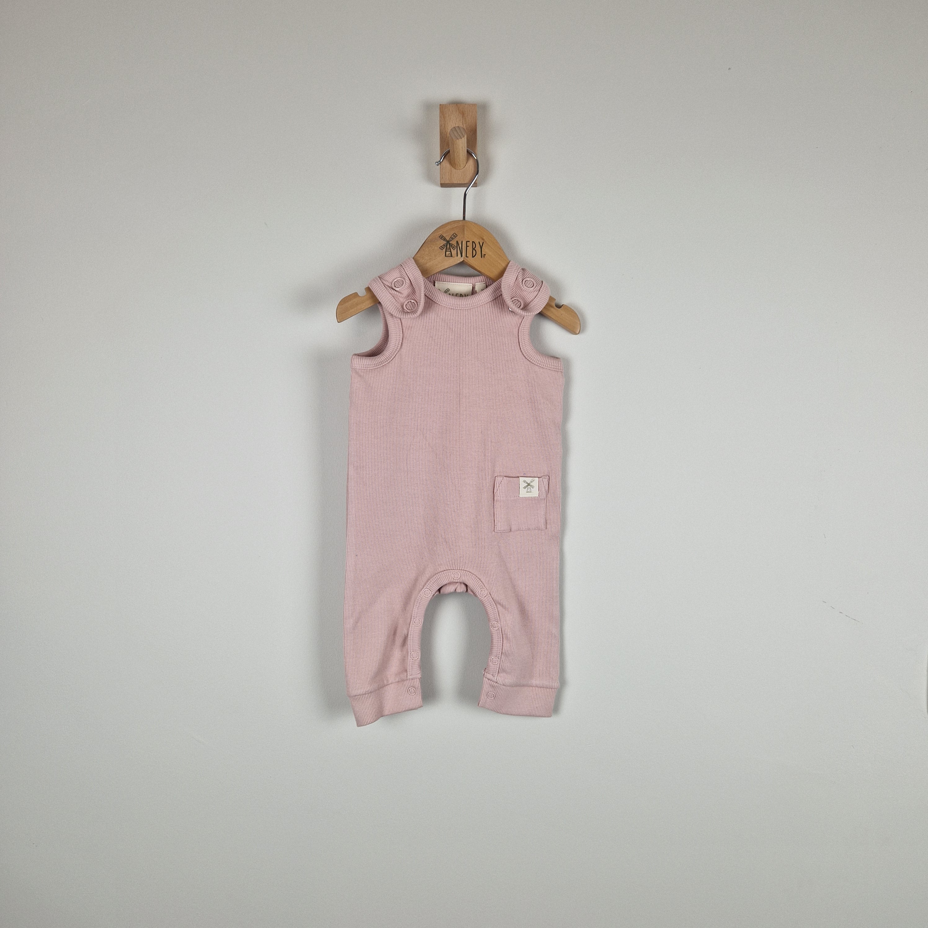 Sample Sale - Pink Sleeveless Rib Baby Romper