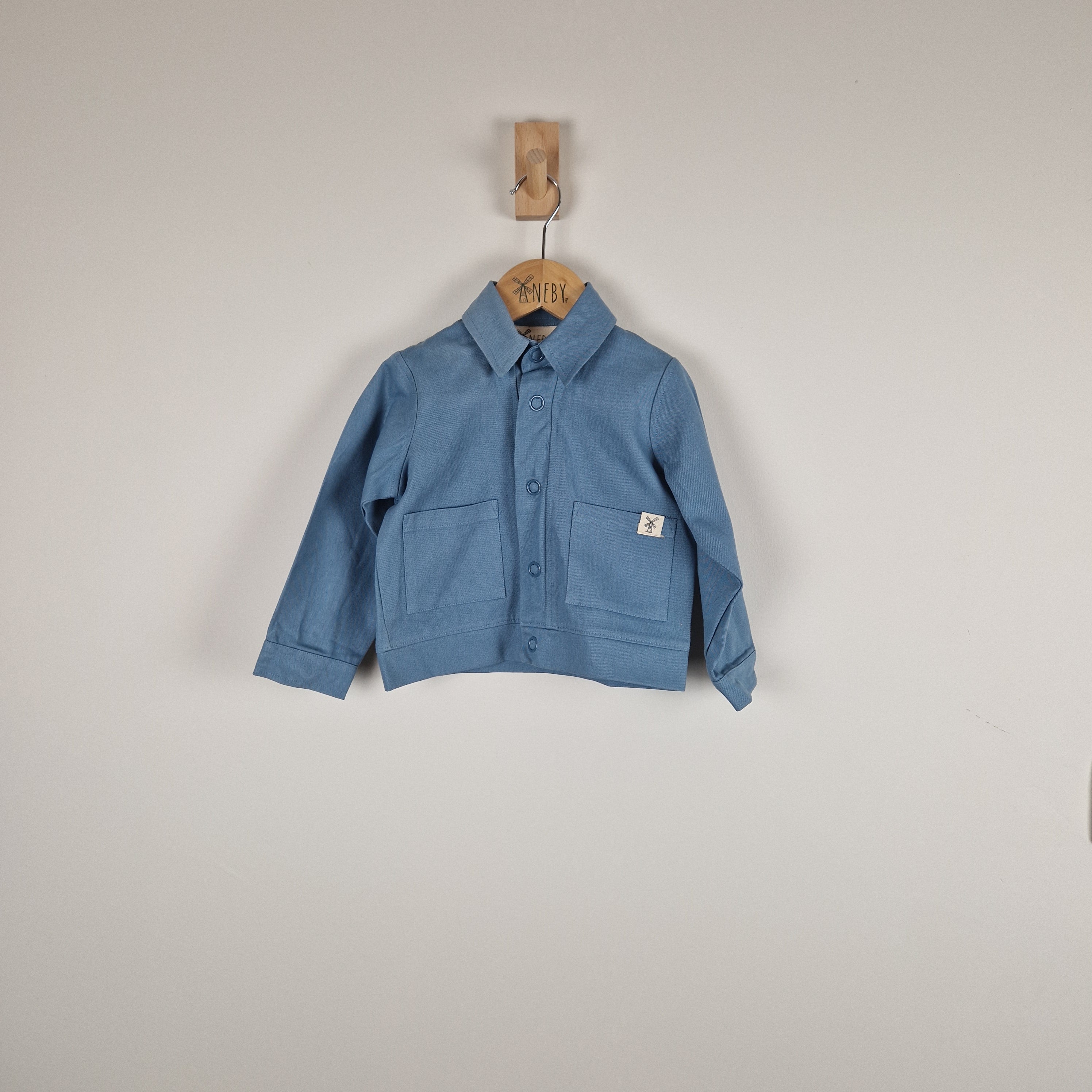 Sample Sale - Blue Kids Organic Cotton Shacket