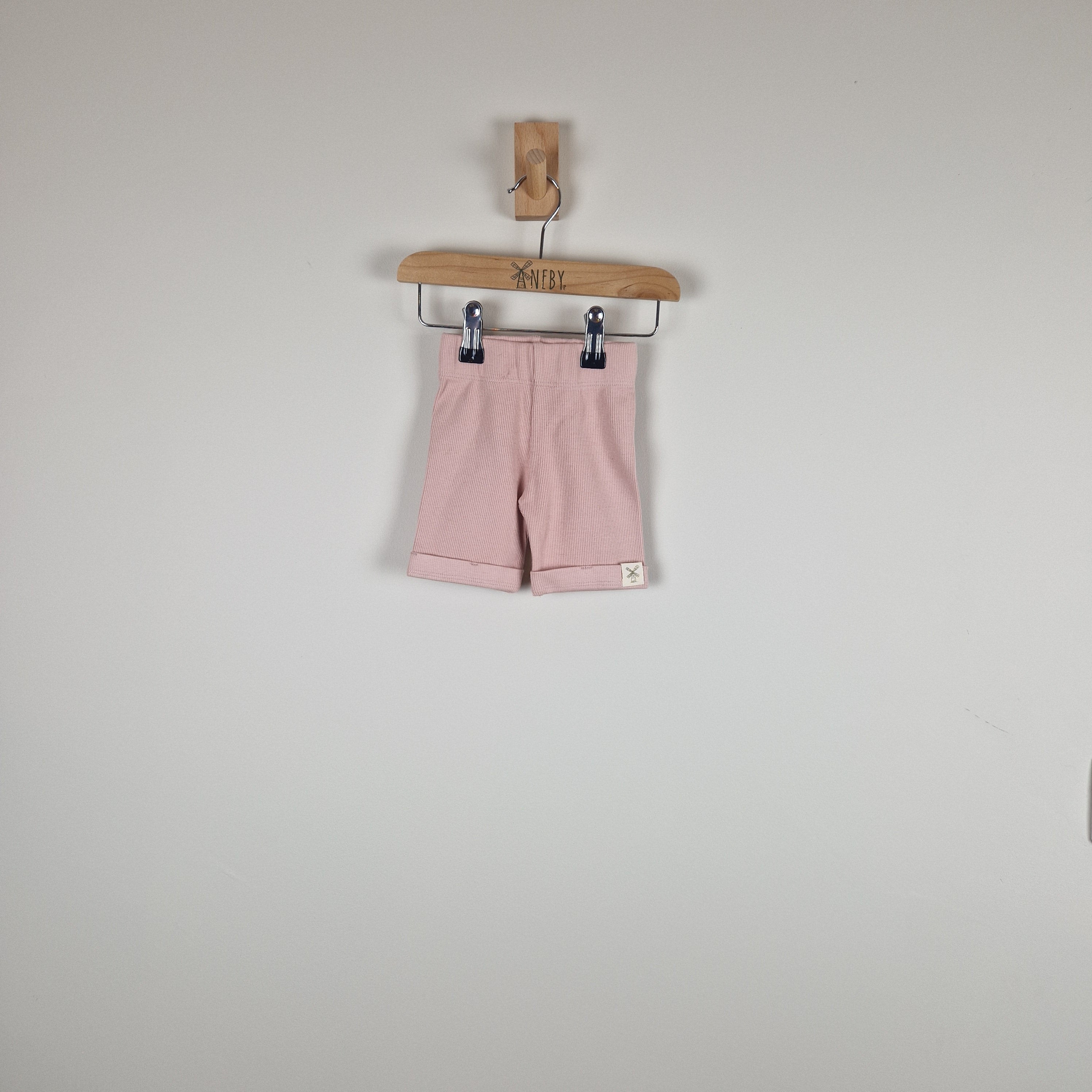 Sample Sale - Pink Kids Ribbed Organic Shorts
