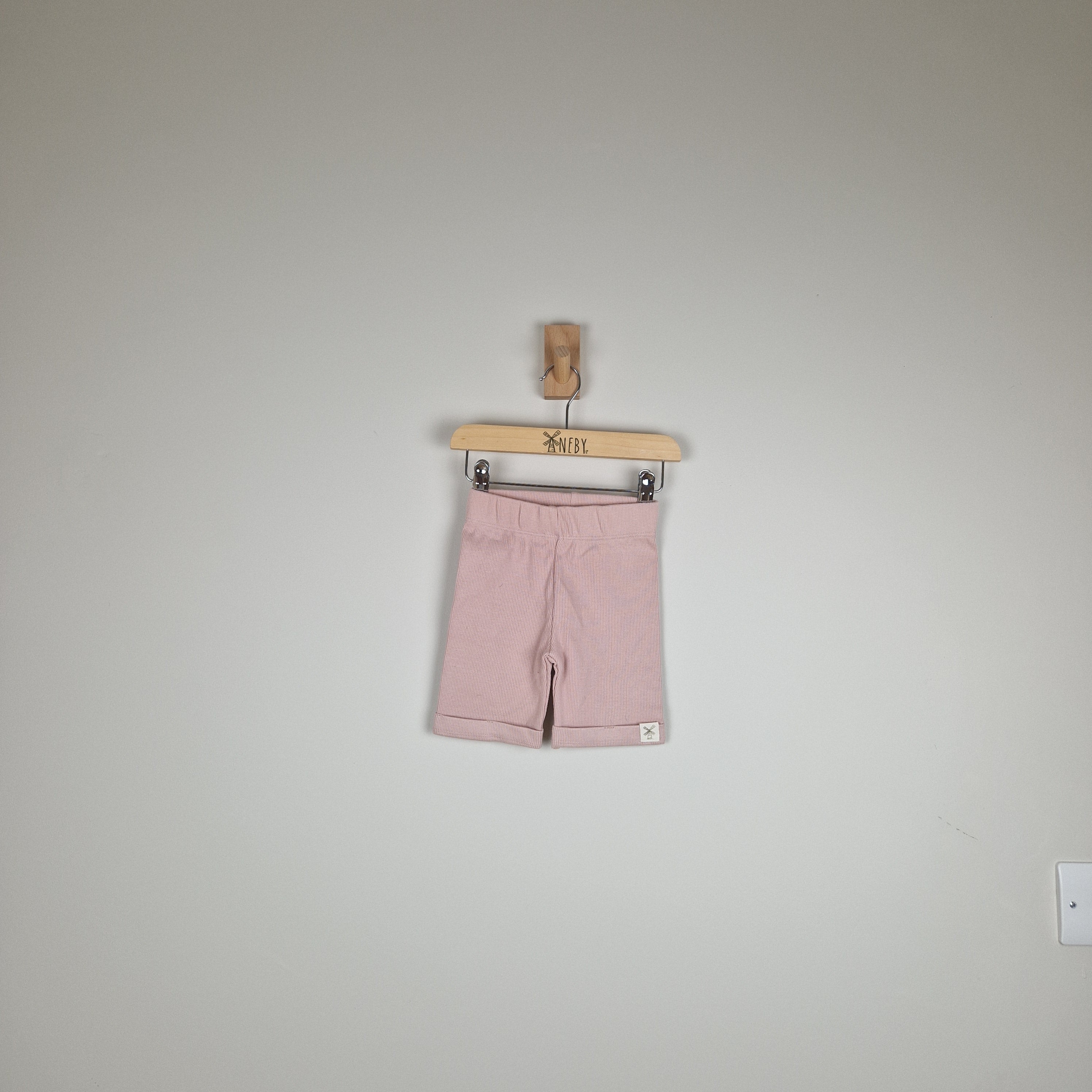Sample Sale - Pink Kids Ribbed Organic Shorts