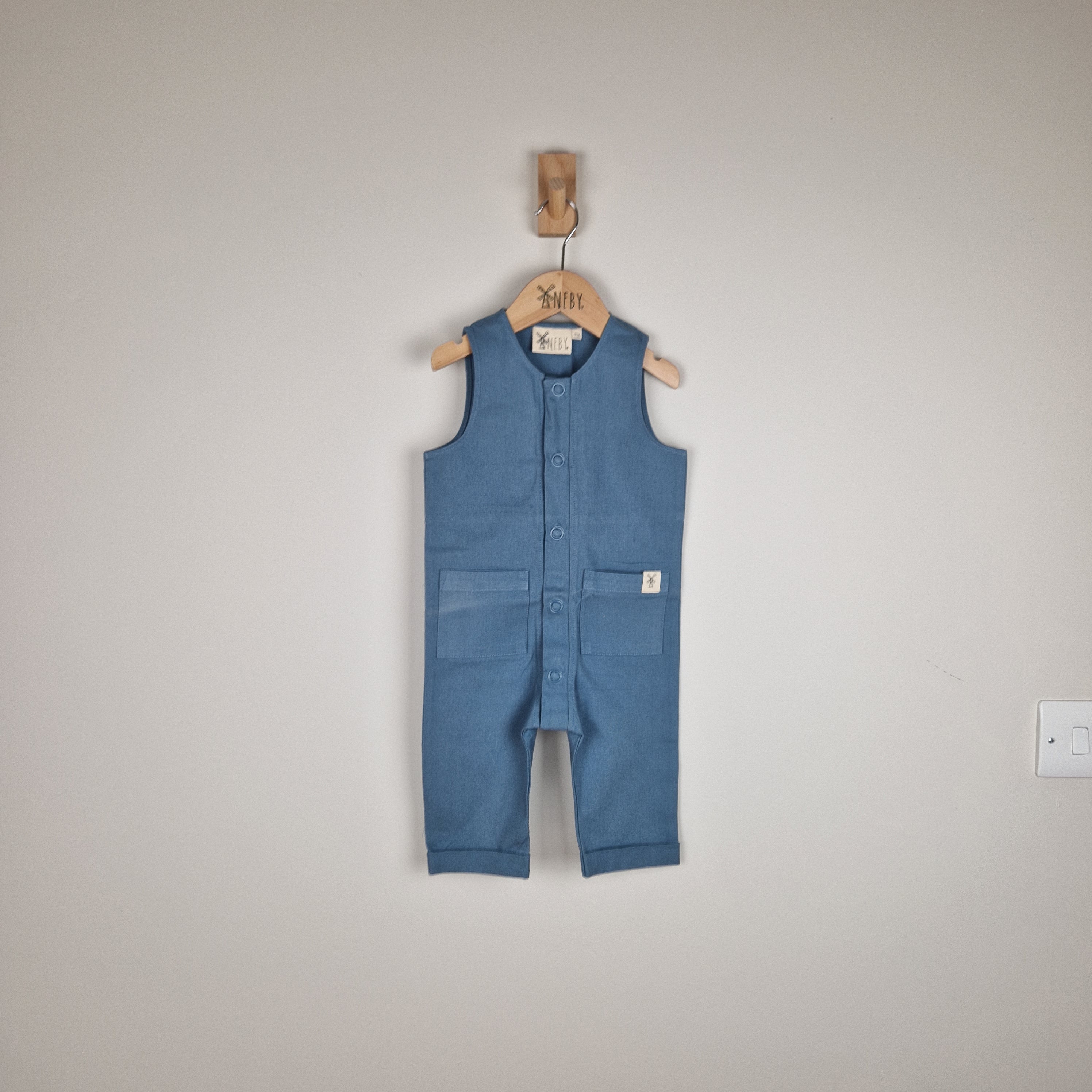 Sample Sale - Blue Kids Sleeveless Overall