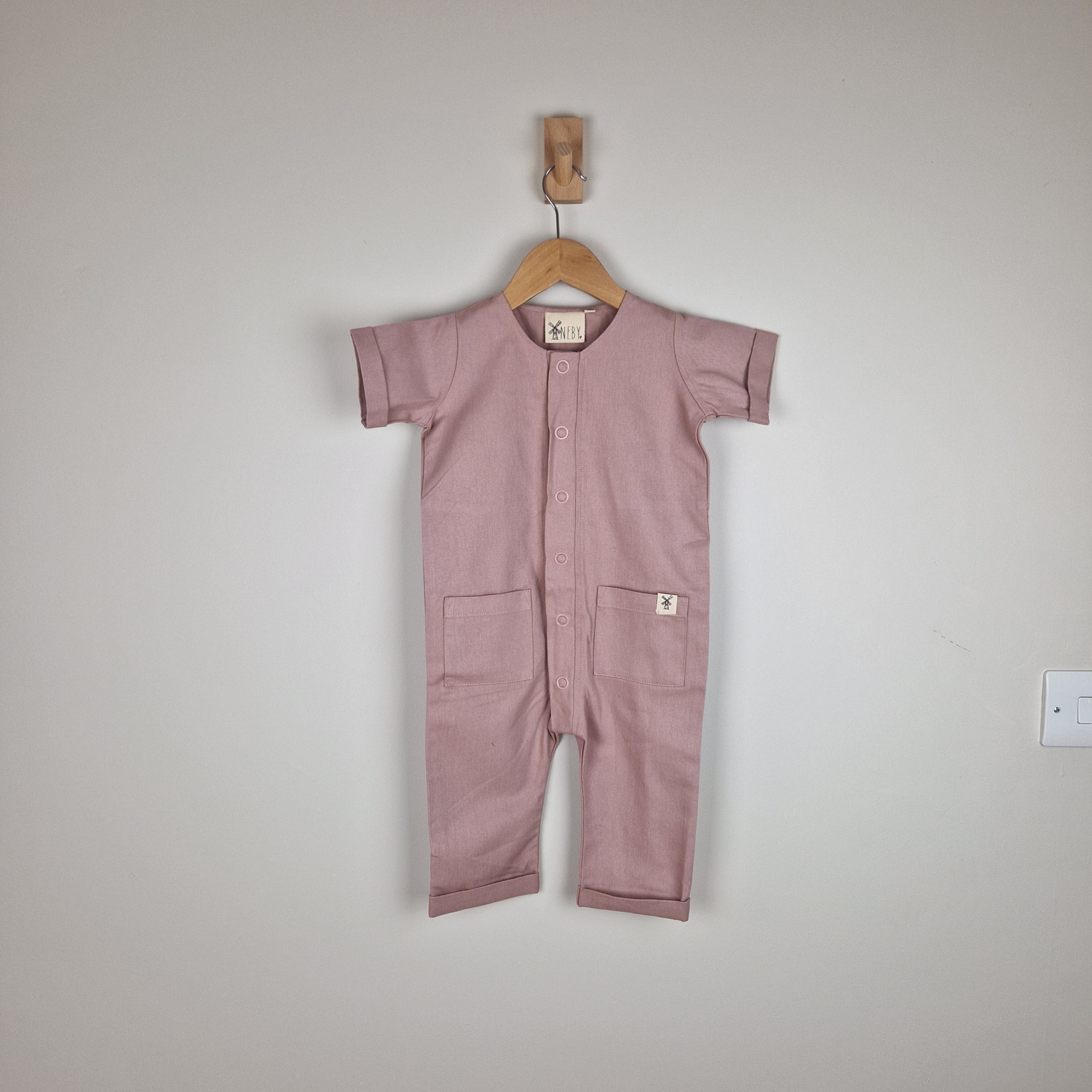 Sample Sale - Pink Kids Short Sleeve Overall