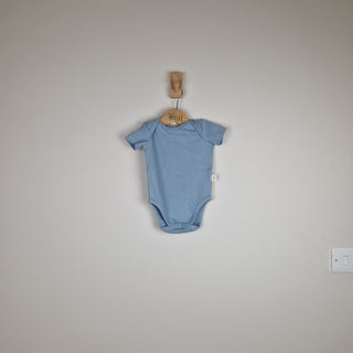 Sample Sale - Blue Short Sleeve Baby Bodysuit