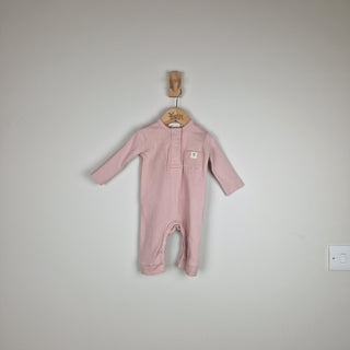 Sample Sale - Pink Baby Jumpsuit in Ribbed Cotton