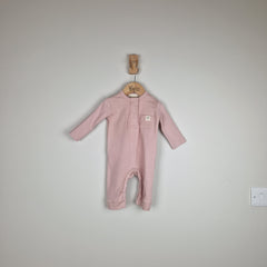Sample Sale - Pink Baby Jumpsuit in Ribbed Cotton