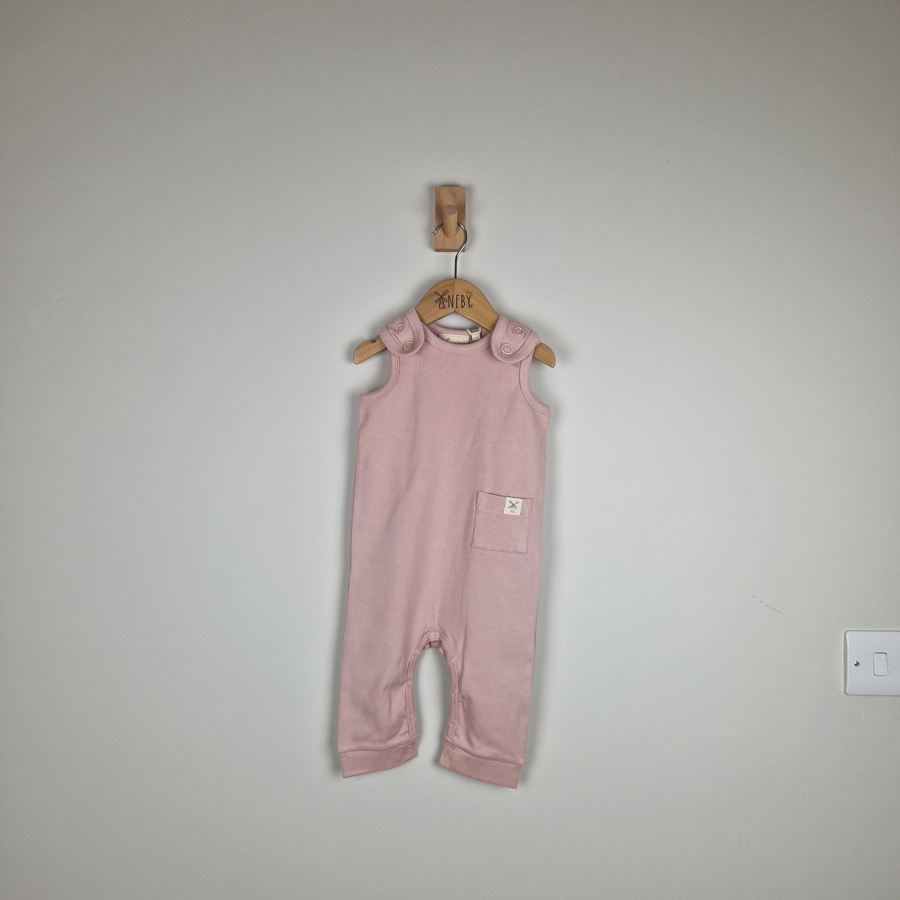 Sample Sale - Pink Sleeveless Rib Baby Romper