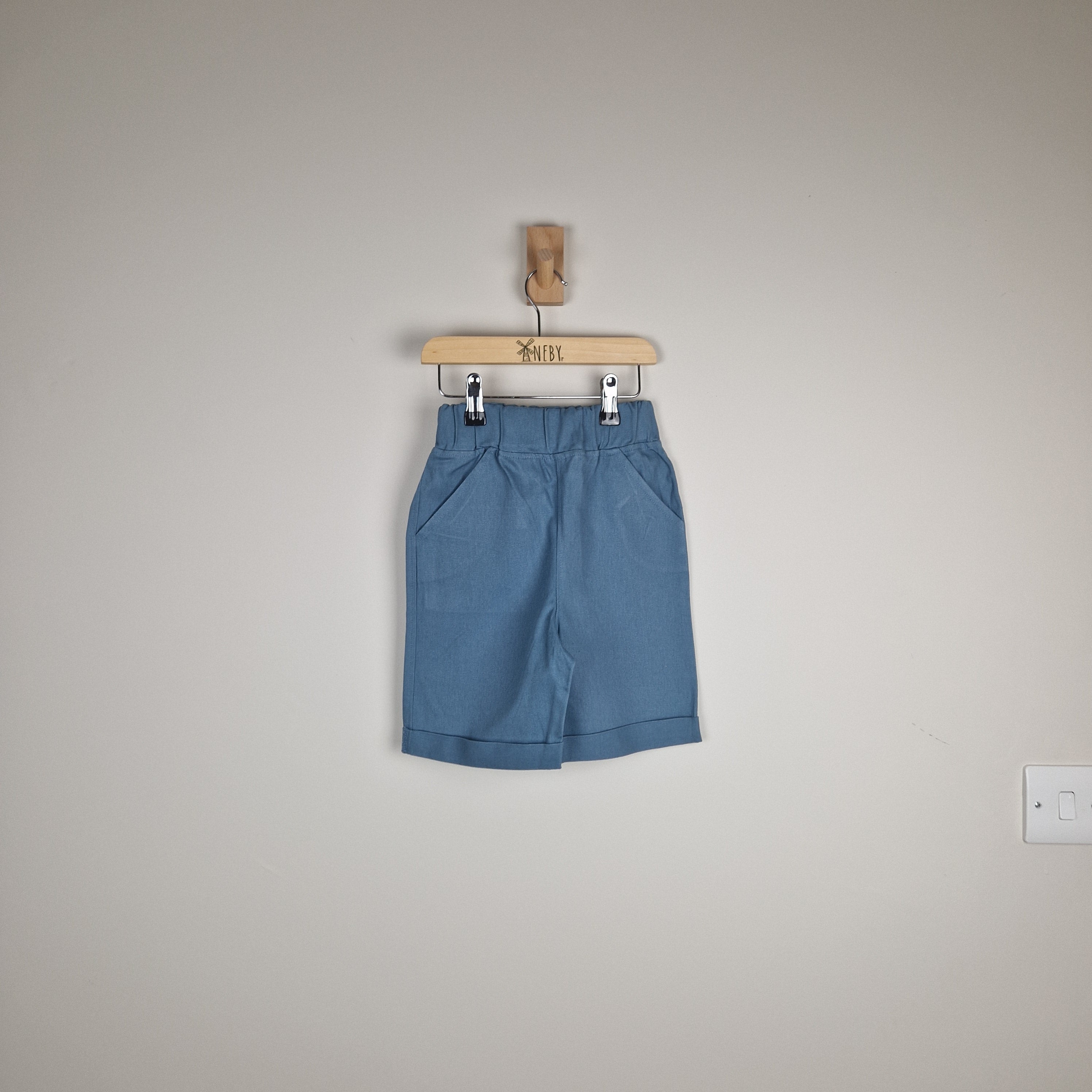 Sample Sale - Blue Kids Elasticated Chino Shorts