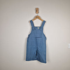 Sample Sale - Blue Kids Cotton Dungaree Shorts
