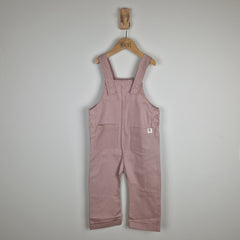 Sample Sale - Pink Kids Dungarees With Patch Pockets