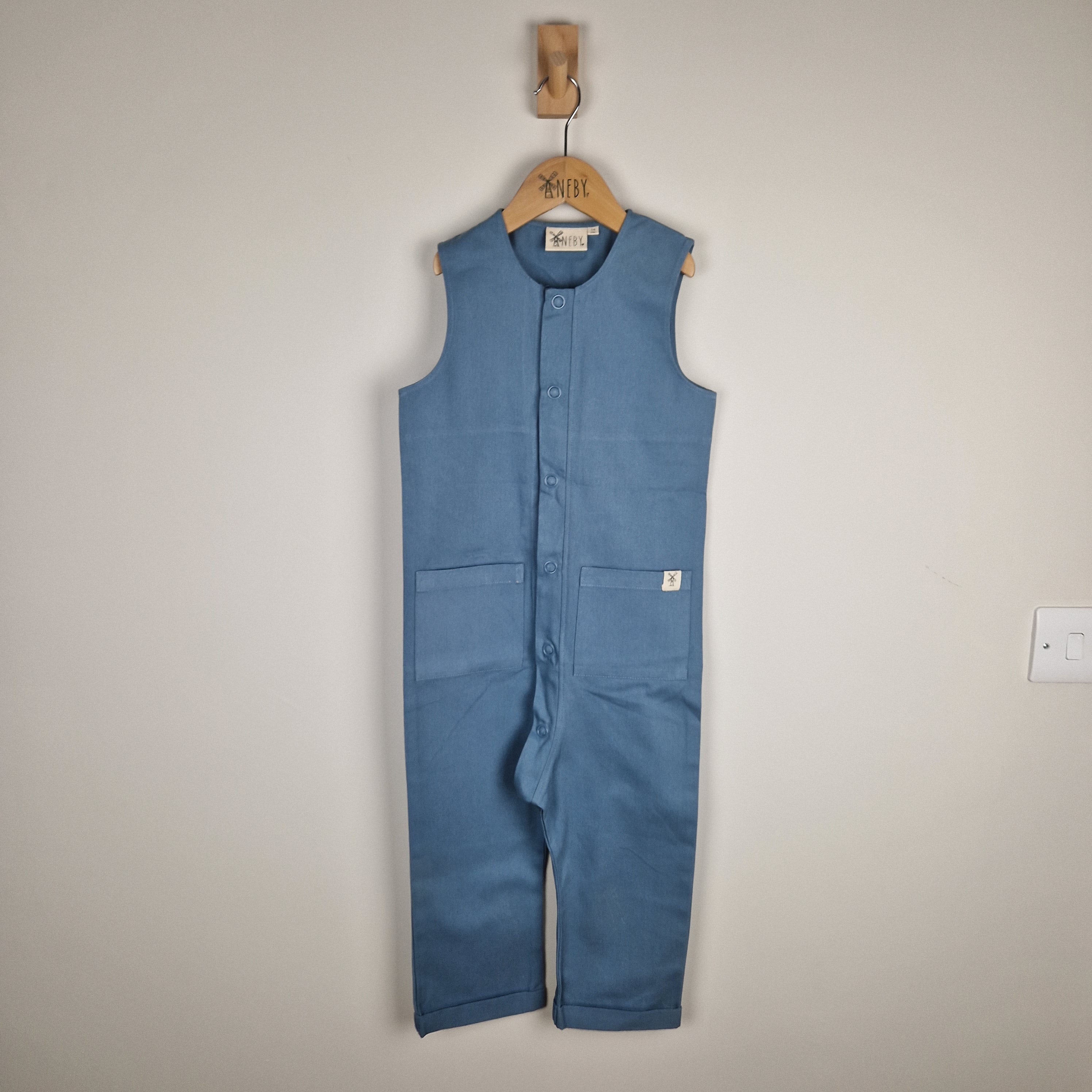 Sample Sale - Blue Kids Sleeveless Overall