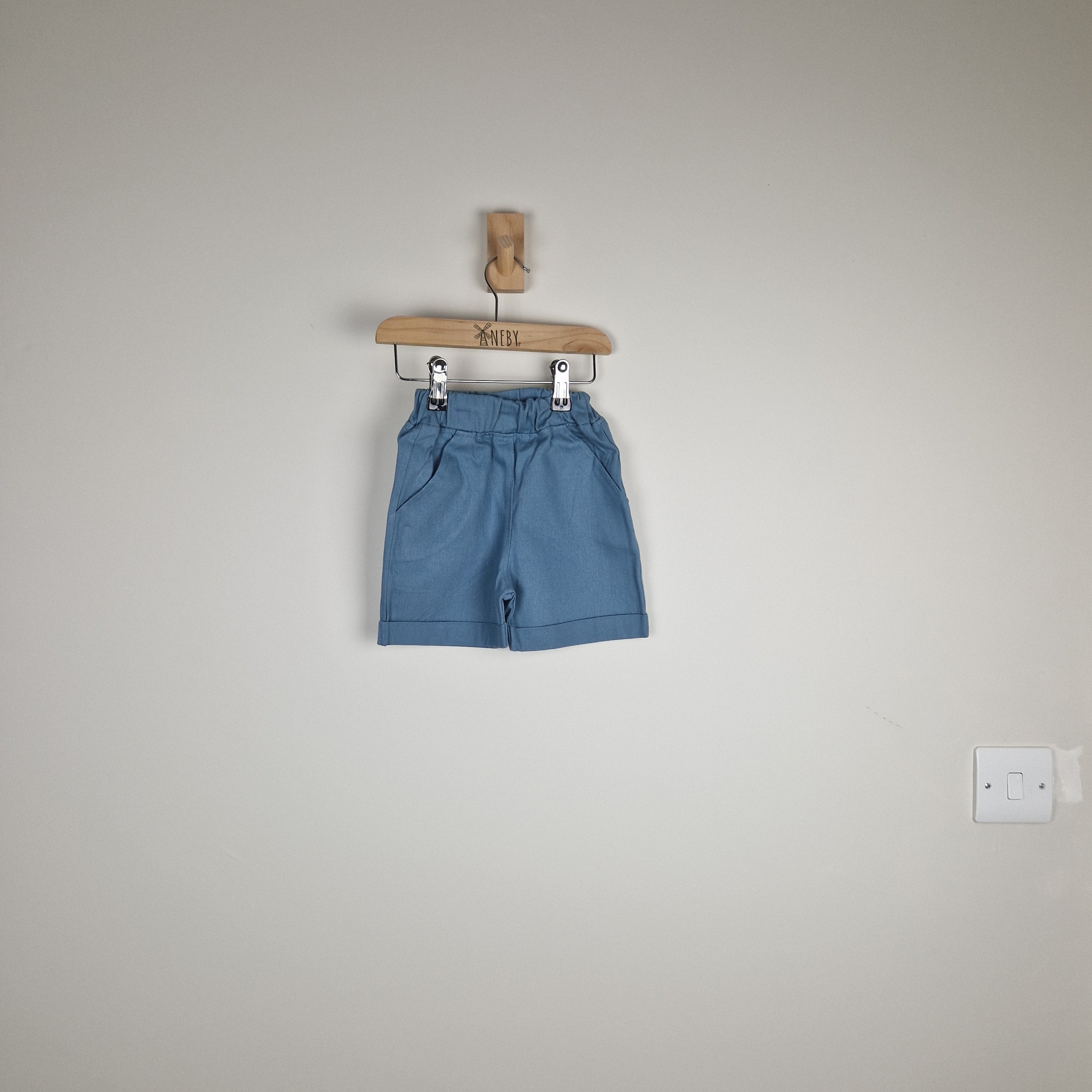 Sample Sale - Blue Kids Elasticated Chino Shorts