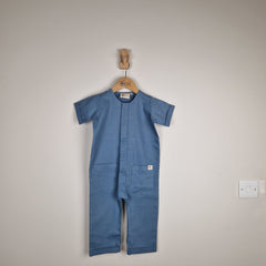 Sample Sale - Blue Kids Short Sleeve Overall