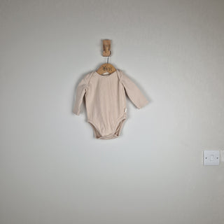 Sample Sale - Oat Ribbed Bodysuit with Long Sleeves for Babies