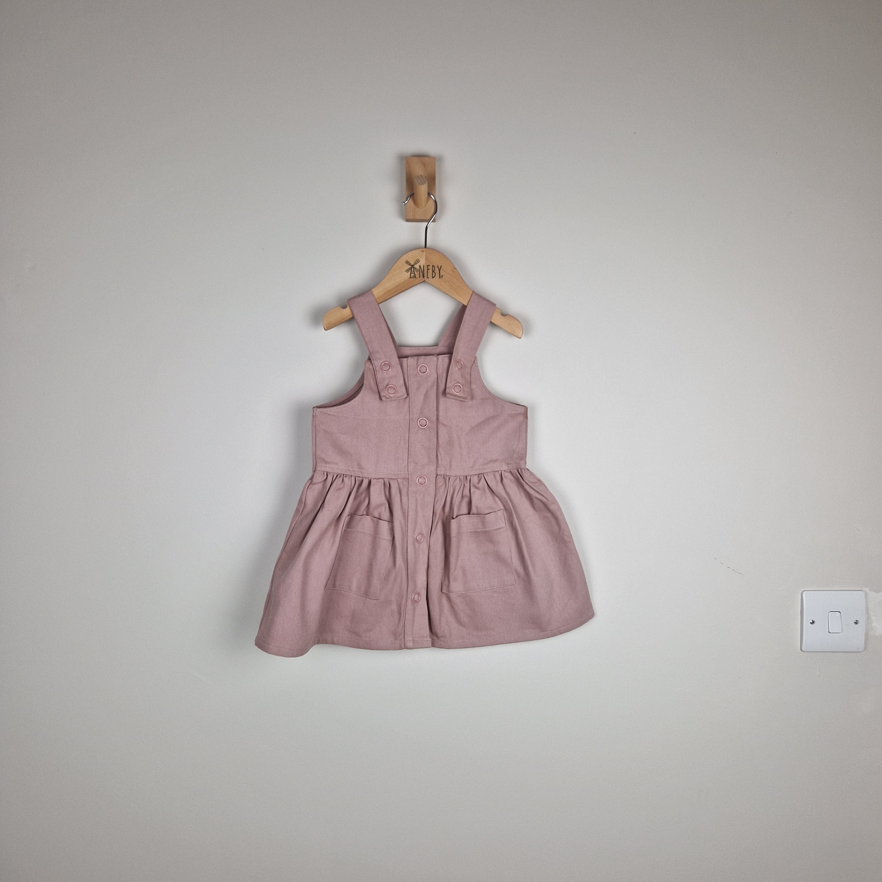 Sample Sale - Pink Girls Pleated Dress With Straps