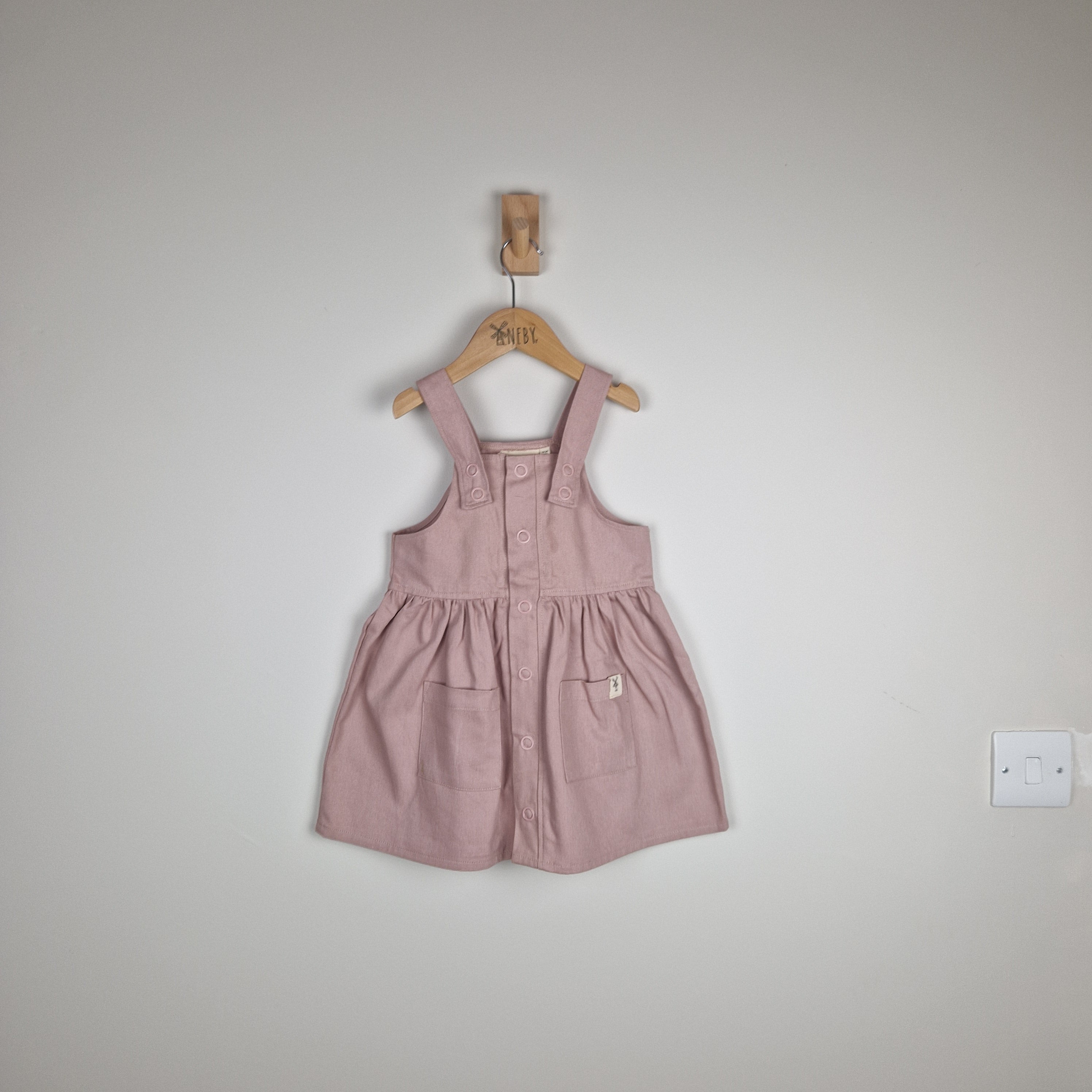 Sample Sale - Pink Girls Pleated Dress With Straps