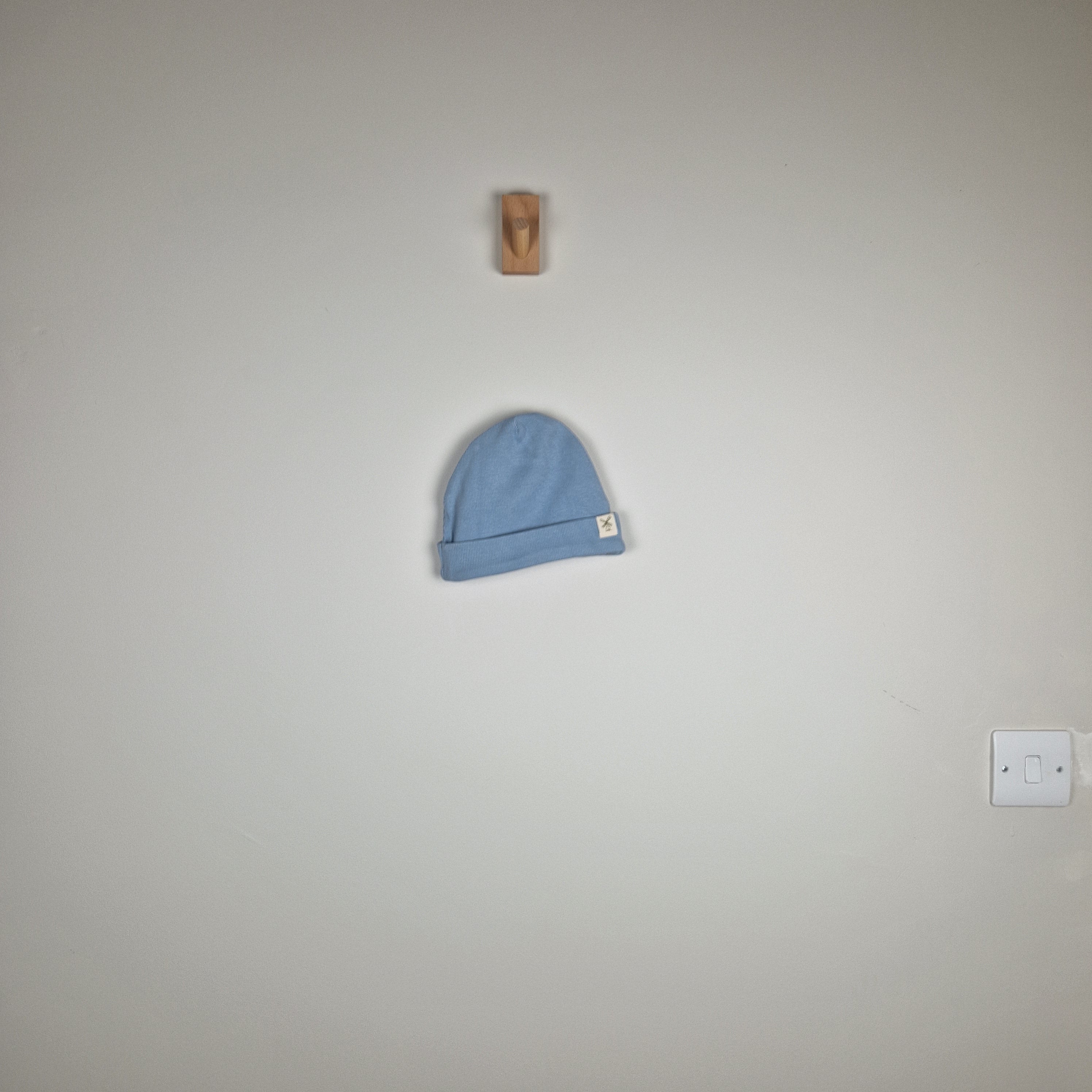 Sample Sale - Blue Kids Ribbed Cotton Beanie Hat