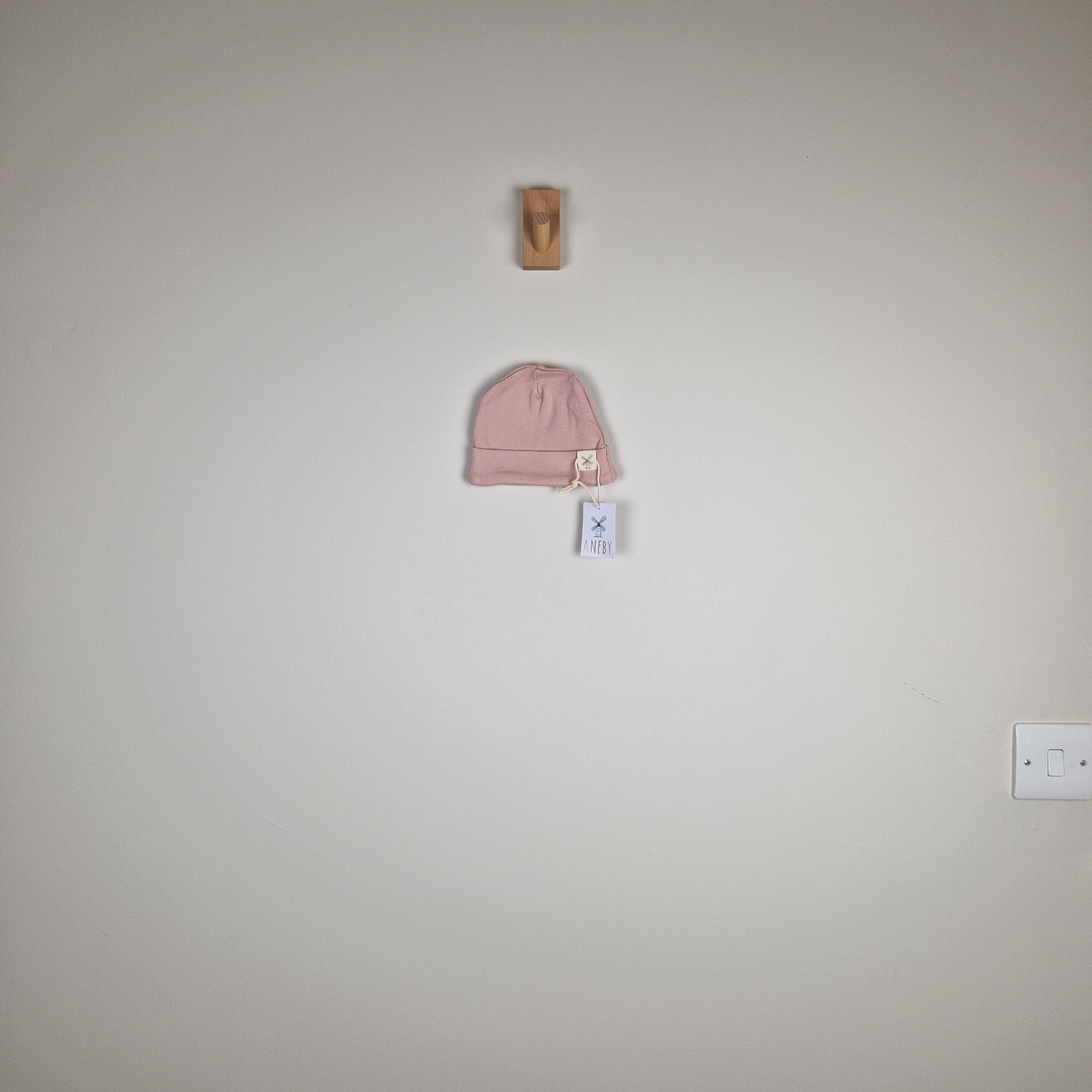 Sample Sale - Pink Kids Ribbed Cotton Beanie Hat