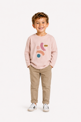 Girls Dusty Pink Long Sleeve T-shirt