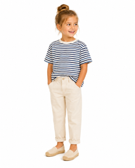 Kids Navy Blue Striped T-shirt