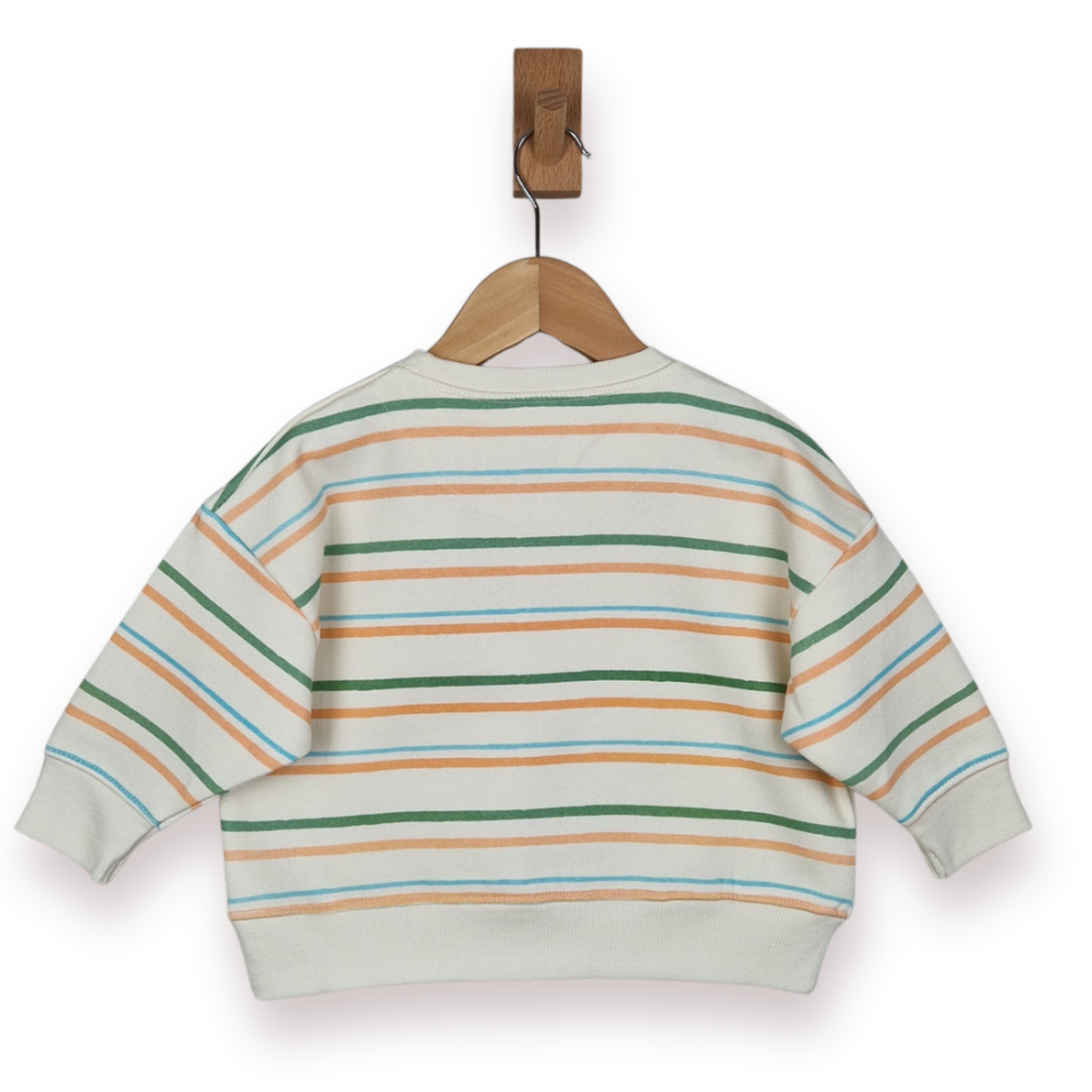 Kids Green Stripe Sweatshirt