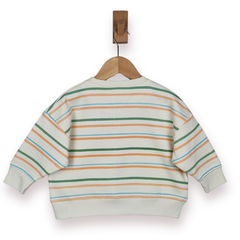 Kids Green Stripe Sweatshirt