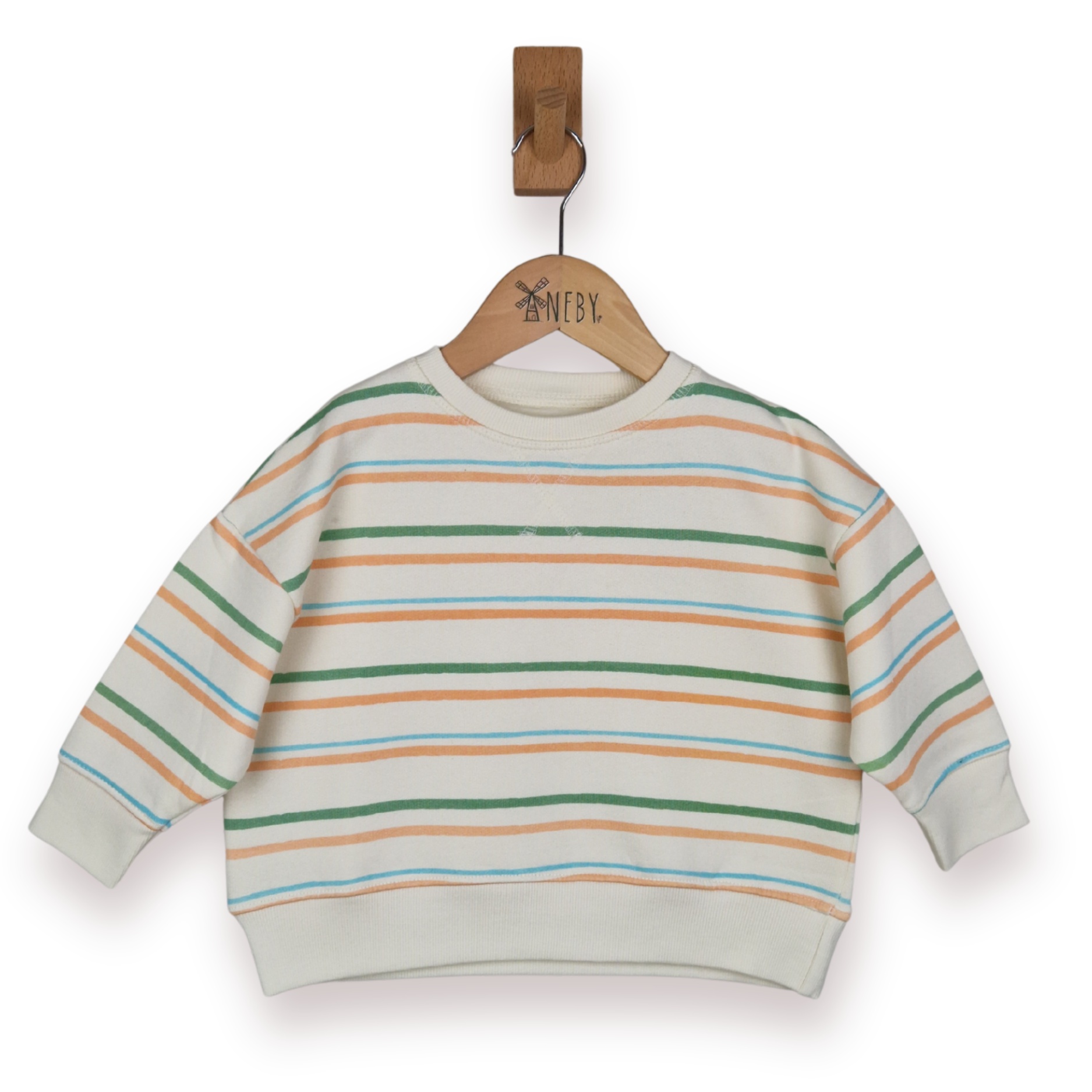 Kids Green Stripe Sweatshirt