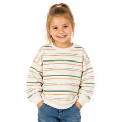 Kids Green Stripe Sweatshirt
