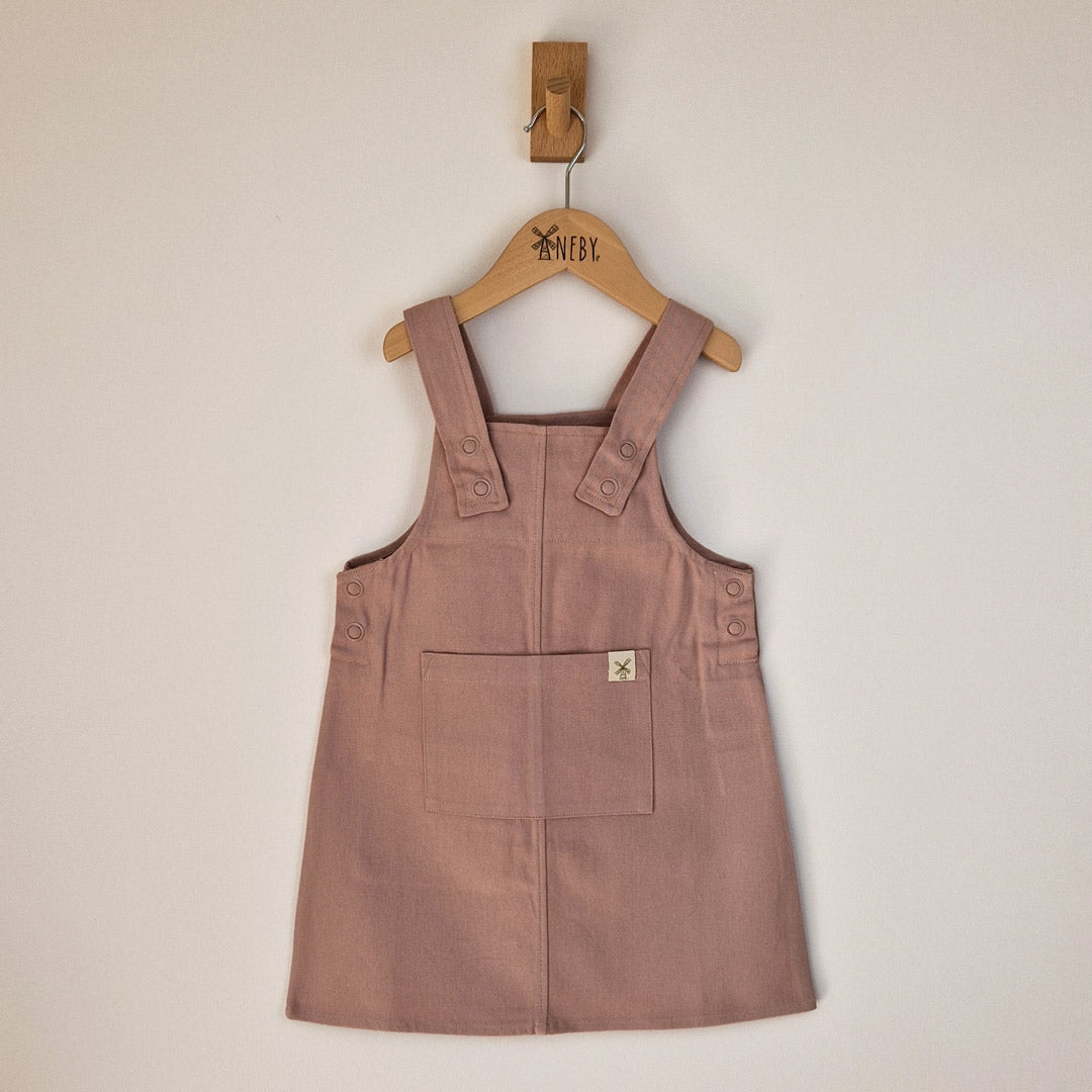 Girls Organic Cotton Dungaree Dress | 6-months to 6-years Girls Organic Cotton Dungaree Dress | 6-months to 6-years